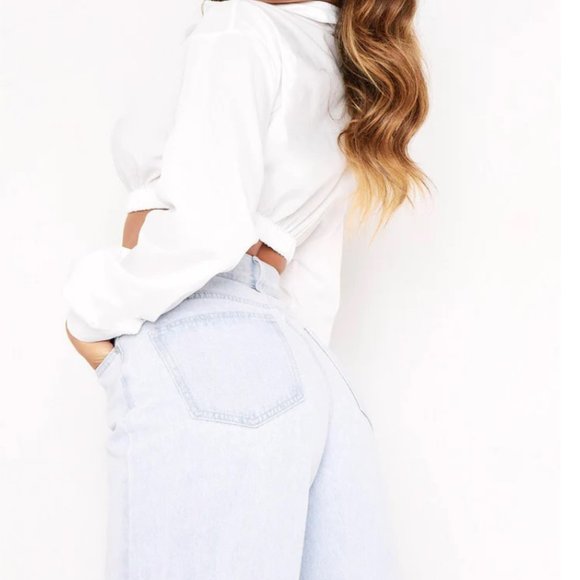 NWT MissyEmpire White Long Sleeve Crop Top - Picture 6 of 8